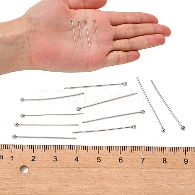 Tarnish Resistant 304 Stainless Steel Ball Head Pins STAS-K146-045-30x0.7mm-1