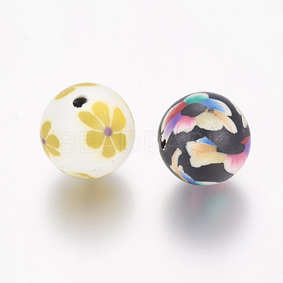 Handmade Polymer Clay Beads FM196Y-1