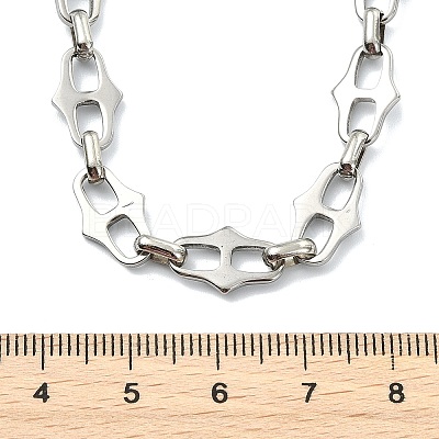 661 Stainless Steel Oval Link Chain Necklaces NJEW-JN06133-1