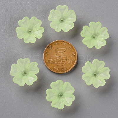 Transparent Frosted Acrylic Bead Caps MACR-S371-04A-728-1