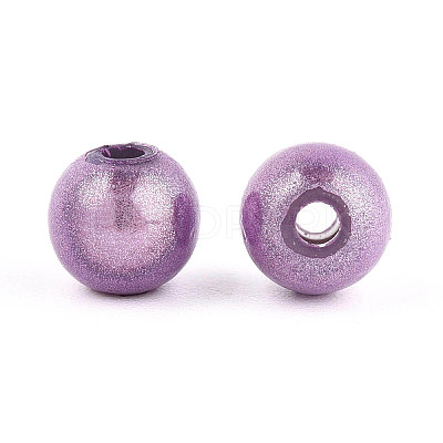 Spray Painted Acrylic Beads MACR-Q154-6mm-N08-1