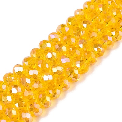 Electroplate Glass Beads Strands EGLA-A044-T6mm-B05-1