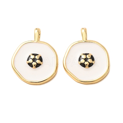 Brass Enamel Pendants KK-CJC12A6-01D-G-1