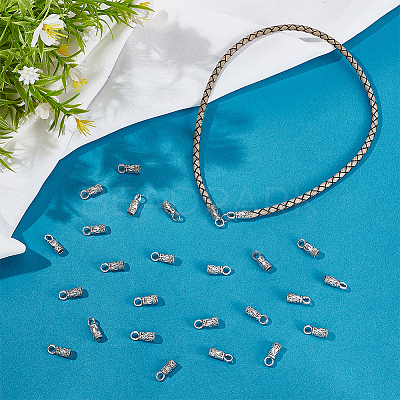 150Pcs Tibetan Style Zinc Alloy Cord End FIND-WR0012-60-1