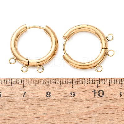 304 Stainless Steel Huggie Hoop Earring Findings STAS-D183-03G-G-1