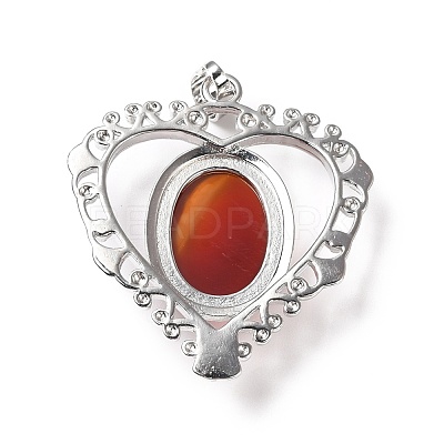 Natural Red Agate Pendants G-I322-04P-09-1