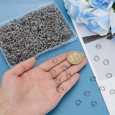 1000Pcs Tarnish Resistant 304 Stainless Steel Open Jump Rings STAS-ME0002-14-1