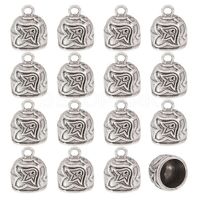 16Pcs Tibetan Style Alloy Cord Ends TIBEP-CA0010-24TAS-1
