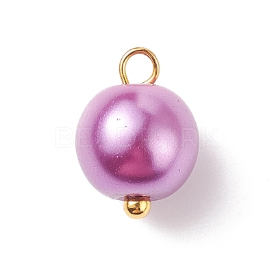 Glass Pearl Pendants PALLOY-JF01880-02-1