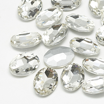 Pointed Back Glass Rhinestone Cabochons RGLA-T080-10x12mm-01-1