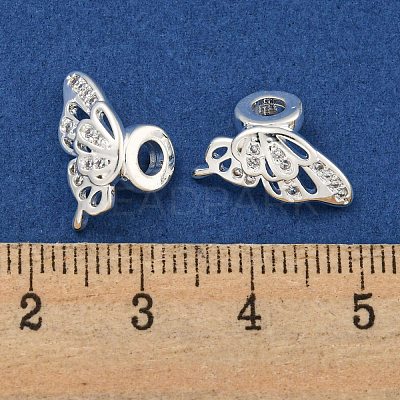 Brass Cubic Zirconia Beads KKB-L215-023S-1