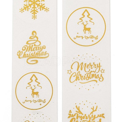 Christmas Theme Adhesive Roll Sticker Labels DIY-S001-07C-1
