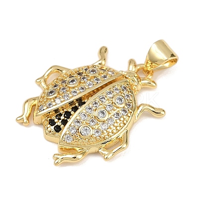 Brass Micro Pave Cubic Zirconia Pendants KK-A260-07B-G-1