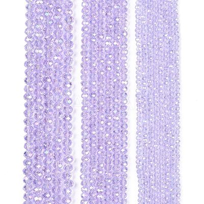 Electroplate Glass Beads Strands EGLA-A044-T6mm-B17-1