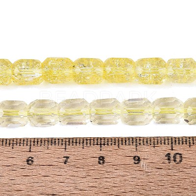 Transparent Crackle Glass Beads Strands GLAA-Q108-04A-12-1