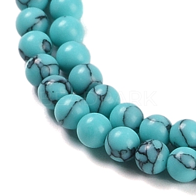 Synthetic Turquoise Beads Strands G-U004-02B-1