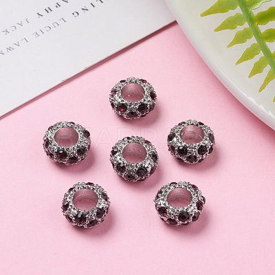 Alloy Rhinestone European Beads CPDL-H998-2-1