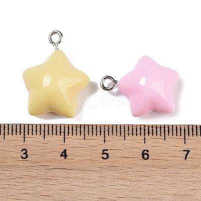 Opaque Resin Pendants RESI-H162-07P-02-1