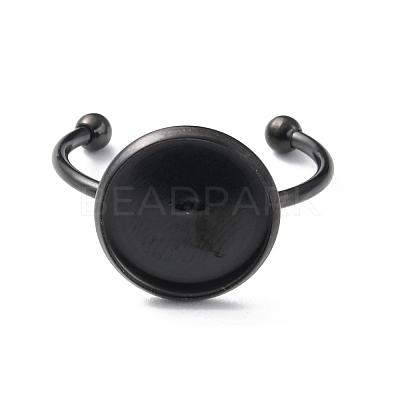 304 Stainless Steel Open Cuff Ring Components LS-RJEW-WH0011-07D-EB-1