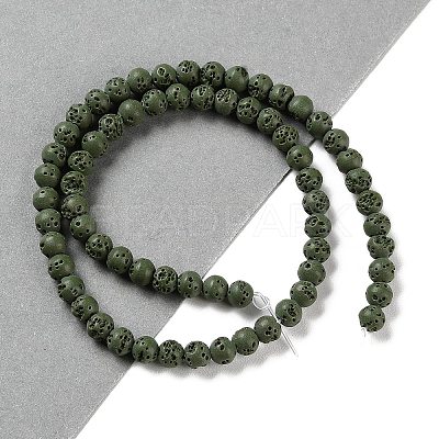 Synthetic Lava Rock Dyed Beads Strands G-H311-08A-03-1