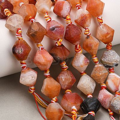Natural Weathered Agate Beads Strands G-A321-G02-01-1