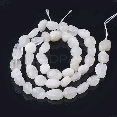 Natural Rainbow Moonstone Beads Strands X-G-Q961-27-1