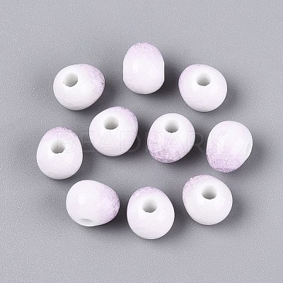 Handmade Crackle Porcelain Beads PORC-Q008-06B-03-1