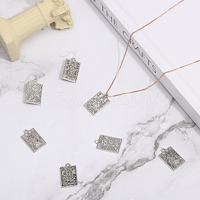 24Pcs 6 Style Rack Plating Alloy Pendants FIND-CA0006-68-1