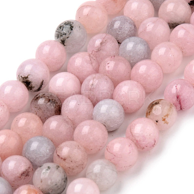 Natural Cherry Blossom Jasper Beads Strands G-Q462-63-8mm-1