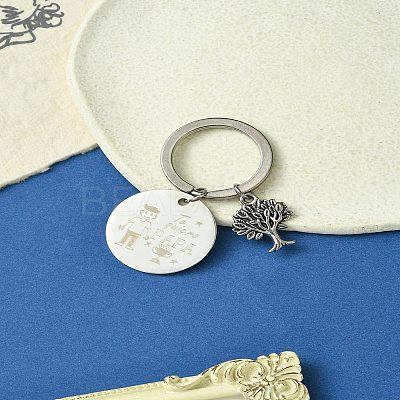Alloy & 201 Stainless Steel Keychain KEYC-YW00102-11-1