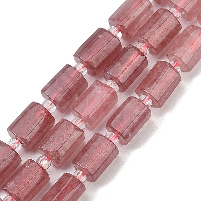 Natural Strawberry Quartz Beads Strands G-G162-D06-01-1