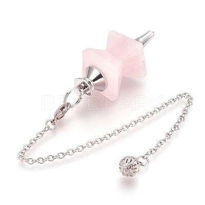Natural Rose Quartz Dowsing Pendulums KK-F756-09H-1