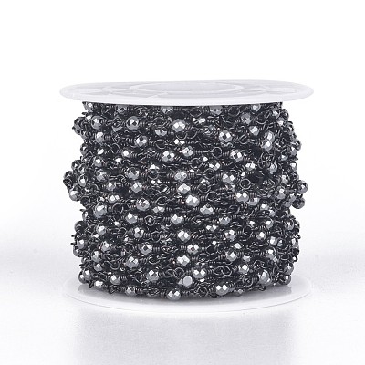 Handmade Non-magnetic Synthetic Hematite Beaded Chains CHC-F007-16B-02-1