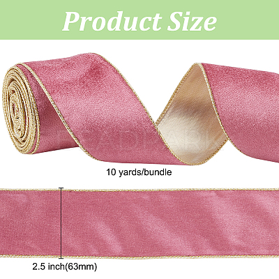 10 Yards Single Face Velvet Ribbon OCOR-WH0093-12B-1