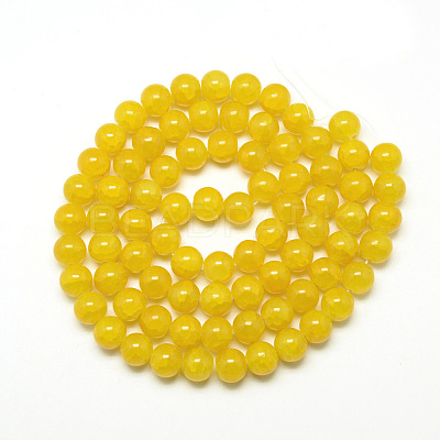 Baking Paint Crackle Glass Bead Strands X-DGLA-Q023-8mm-YS28-1