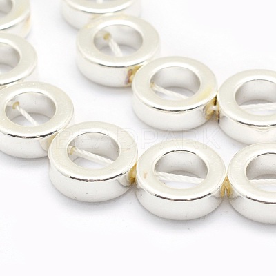 Electroplate Non-magnetic Synthetic Hematite Beads Strands G-L485-24-S-1
