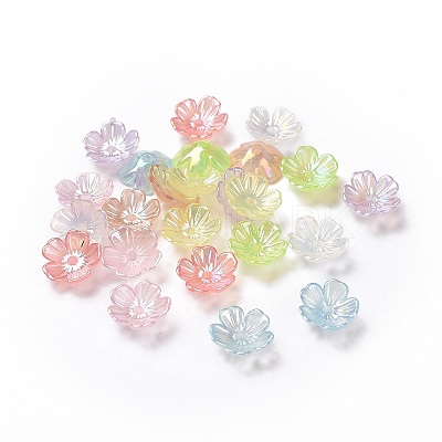 Transparent Acrylic Beads Caps OACR-E013-01-1