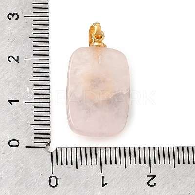 Natural Rose Quartz Pendants G-T151-02F-1