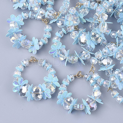 Glass Beads Pendants FIND-S306-17A-1