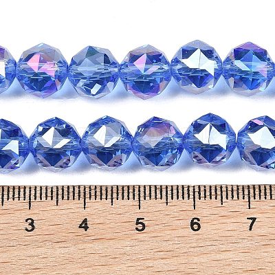 Transparent Electroplate Glass Beads Strands EGLA-N002-34C-B14-1