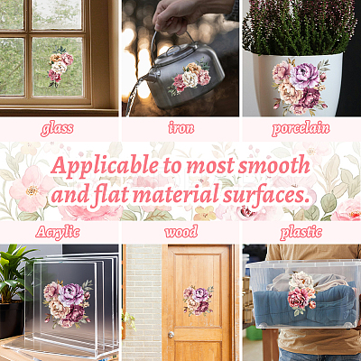 3 Sheets 3 Styles PVC Waterproof Decorative Stickers DIY-WH0404-117-1