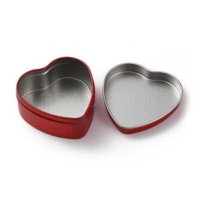 Tinplate Iron Heart Shaped Candle Tins CON-NH0001-02A-1