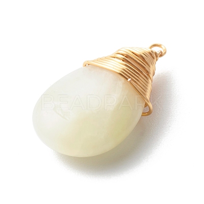 Natural New Jade Pendants PALLOY-JF00780-1