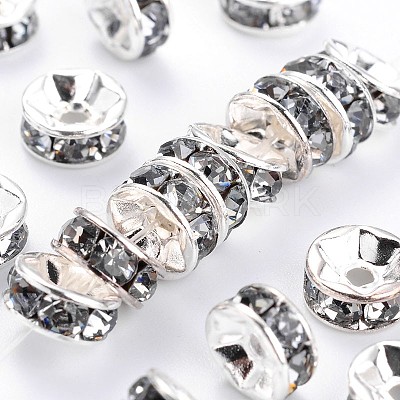 Brass Grade A Rhinestone Spacer Beads RSB034NF-03-1