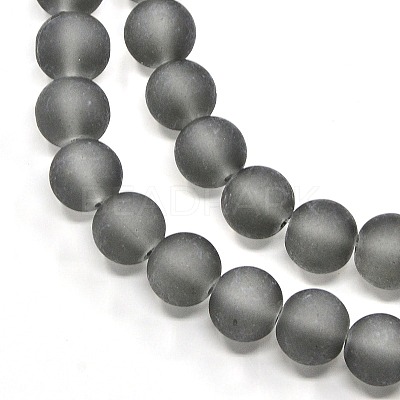 Baking Paint Transparent Glass Bead Strands GLAA-S031-6mm-12-1