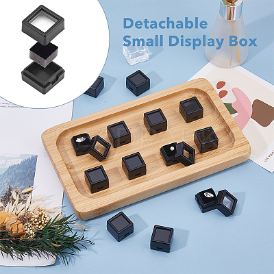 Acrylic Square Loose Diamond Box with Visible Window CON-WH0088-76A-02-1
