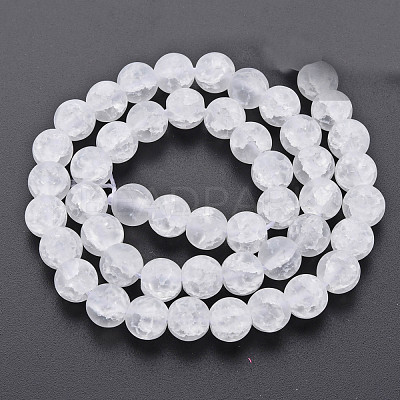 Crackle Glass Beads Strands GLAA-S192-D-008A-1