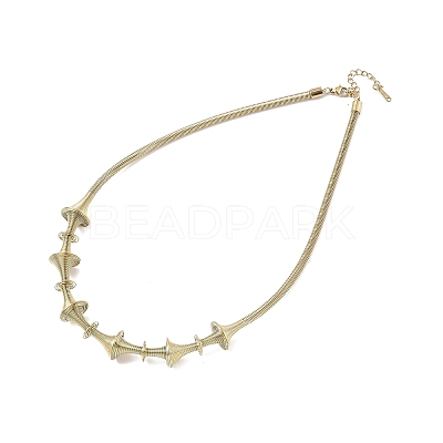 304 Stainless Steel Irregular Twisted Chain Spiral Bib Necklaces for Women NJEW-B127-01G-01-1