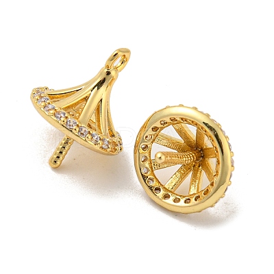 Brass Micro Pave Cubic Zirconia Pendants FIND-Z030-09G-1