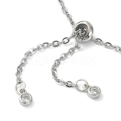Natural Quartz Crystal Bullet Link Slider Bracelets BJEW-JB09901-05-1